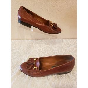 Cole Haan Loafer Brown Leather Horsebit Tassels